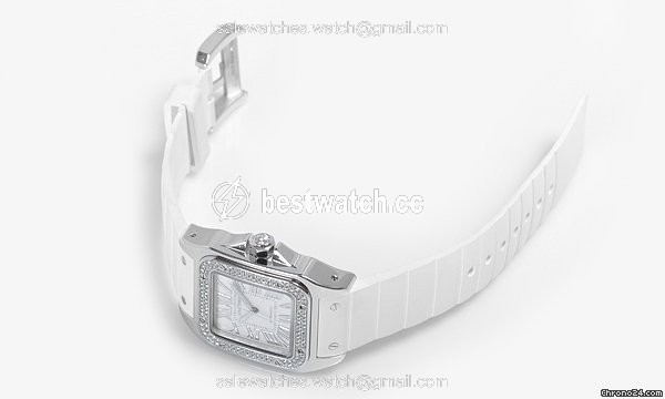 IMG_9085 Cartier Santos 100 Womens watch Automatic White gold WM50460M Replica 2