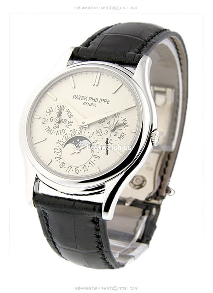 IMG_9085 Patek Philippe Perpetual Calendar Automatic White gold 5140G-001 Replica 2