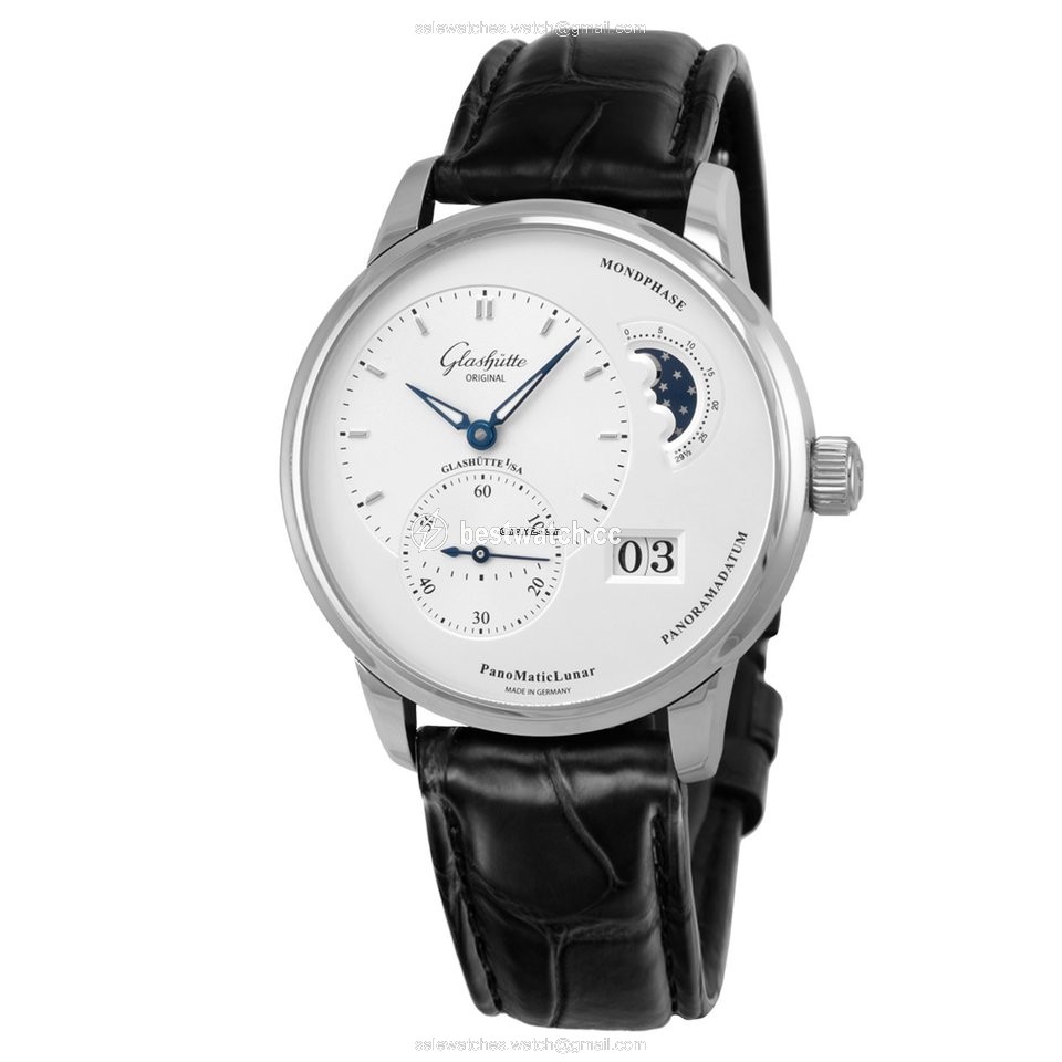 IMG_9085 Glashutte Original PanoMaticLunar Mens watch Unisex Automatic Steel 1-90-02-42-32-05 or 90-02-42-32-05 Replica 2