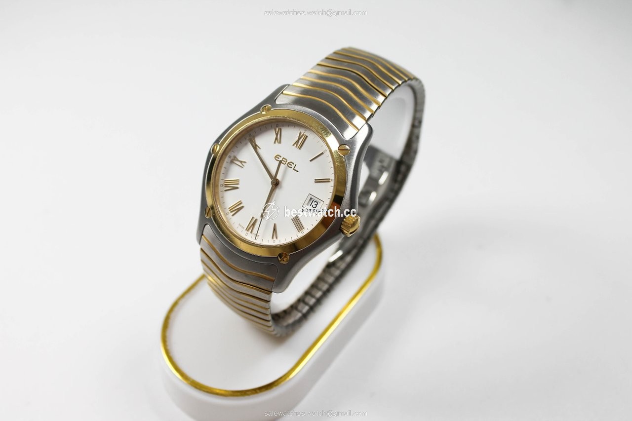 IMG_9085 Ebel Classic Mens watch Unisex Quartz Gold Steel 1255F41 Replica 2