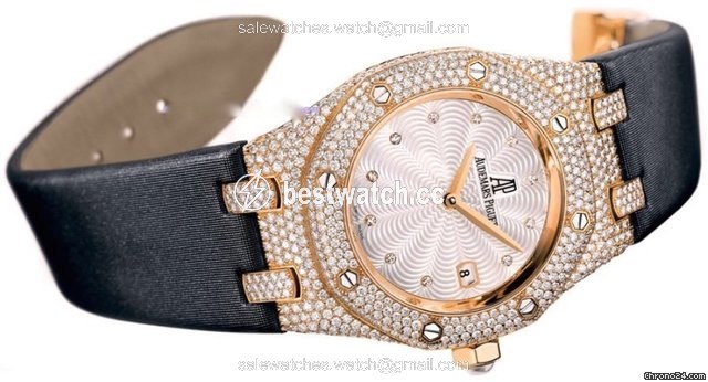 IMG_9085 Audemars Piguet Royal Oak Lady Womens watch Quartz Rose gold 67605OR.ZZ.D009SU.01 Replica 2