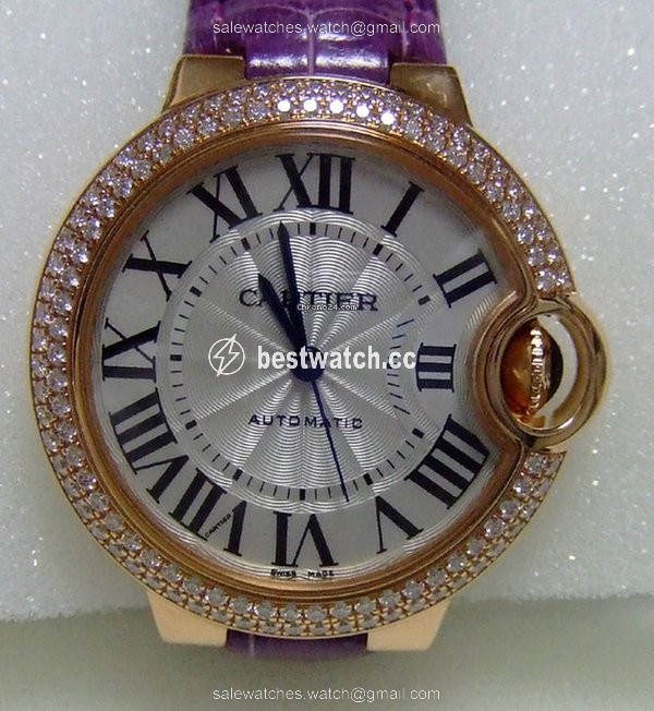 IMG_9085 Cartier Ballon Bleu 33mm Womens watch Automatic Rose gold WE902036 Replica 2