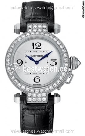 Cartier Pasha Womens watch Quartz White gold WJ11922G Replica 2