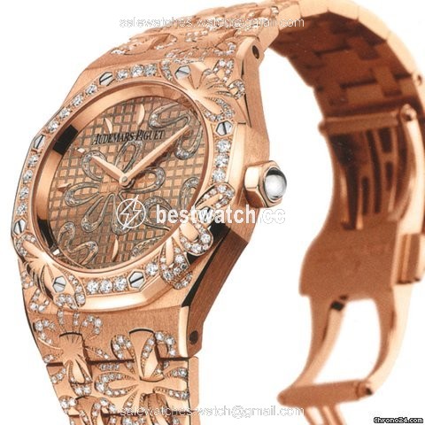 Audemars Piguet Royal Oak Lady Womens watch Quartz Rose gold 67617OR.ZZ.1235OR.01 Replica 2