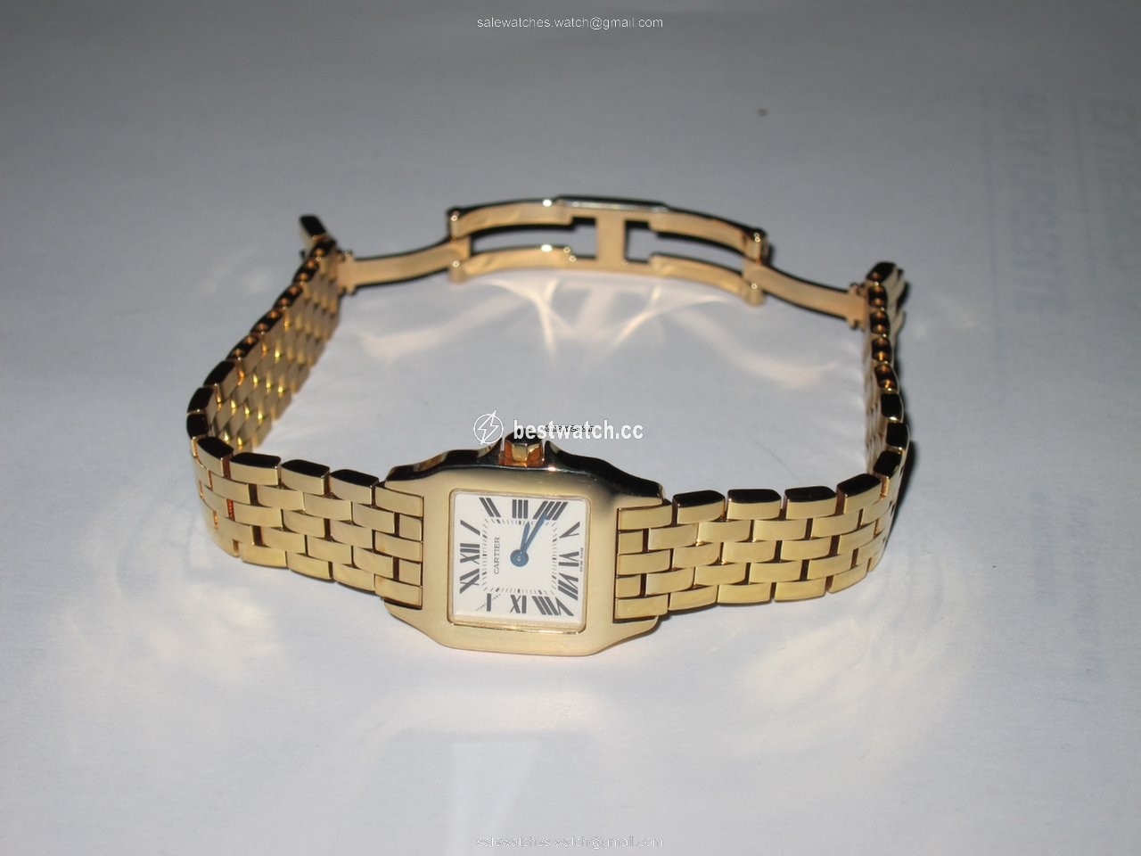 Cartier Santos Demoiselle Womens watch Quartz Yellow gold W25063X9 Replica 2