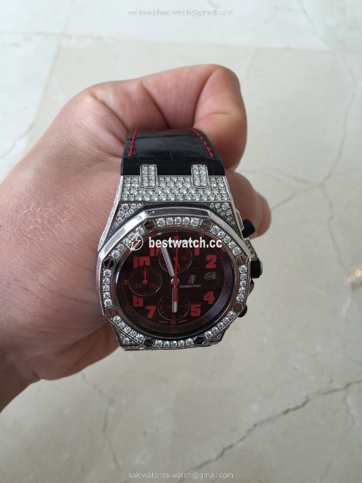 IMG_9085 Audemars Piguet Royal Oak Offshore Mens watch Unisex Automatic White gold 26191BC.ZZ.D002CR.01 Replica 2