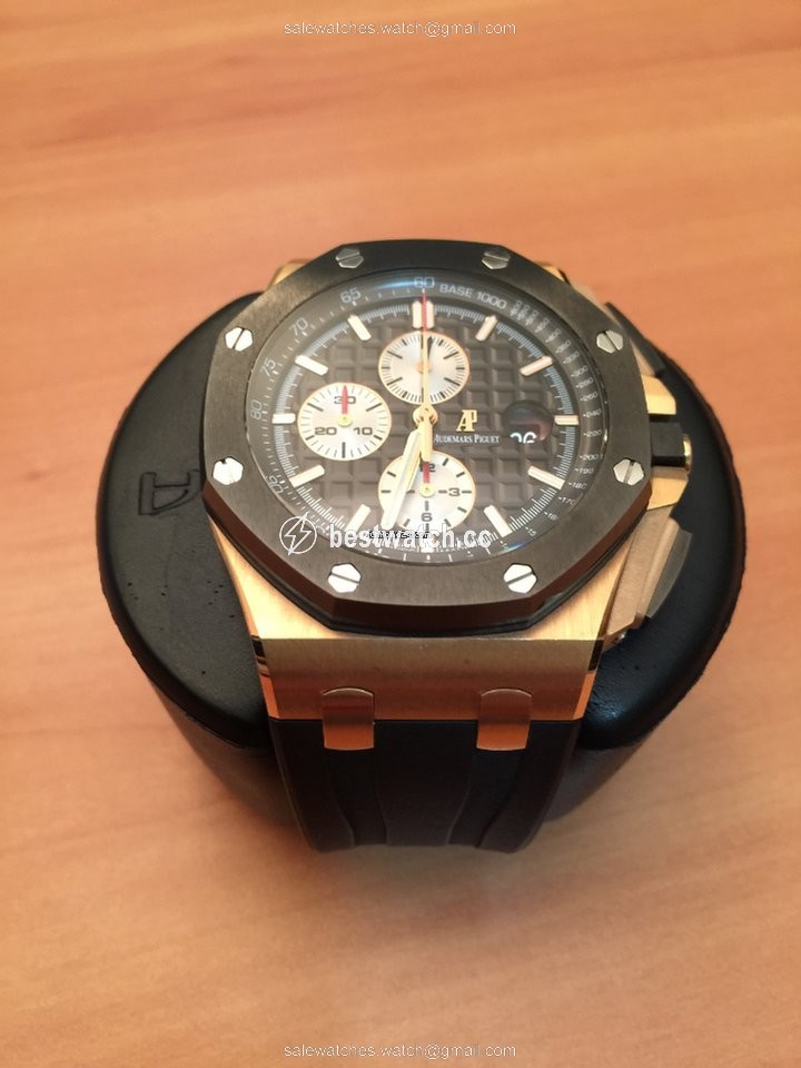 IMG_9085 Audemars Piguet Royal Oak Offshore Chronograph Mens watch Unisex Automatic Rose gold 26400RO.OO.A002CA.01 Replica 2