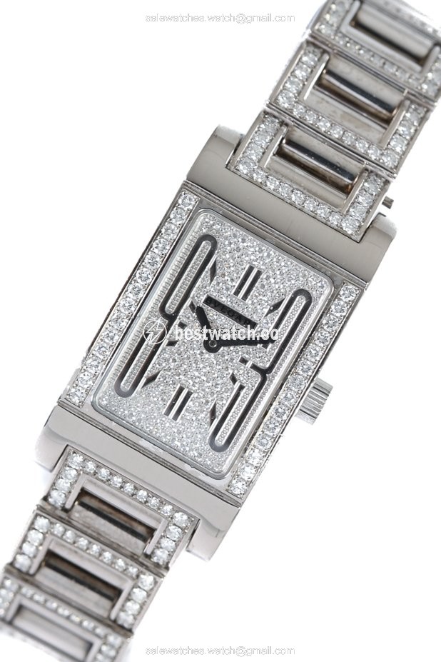 IMG_9085 Bulgari Rettangolo Womens watch Quartz White gold Rettangolo Replica 2