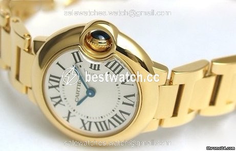IMG_9085 Cartier Ballon Bleu 28mm Womens watch Quartz Yellow gold W69001Z2 Replica 2