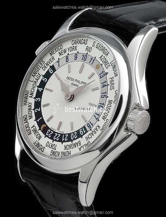 Patek Philippe World Time Mens watch Unisex Automatic White gold 5110G-001 Replica 2