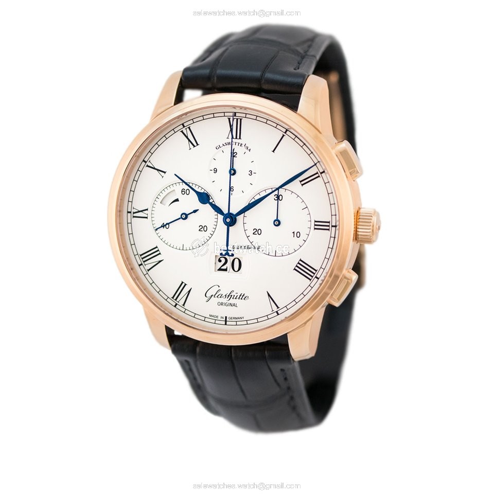IMG_9085 Glashutte Original Senator Chronograph Panorama Date Mens watch Unisex Automatic Red gold 1-37-01-01-05-30 or 37-01-01-05-30 Replica 2