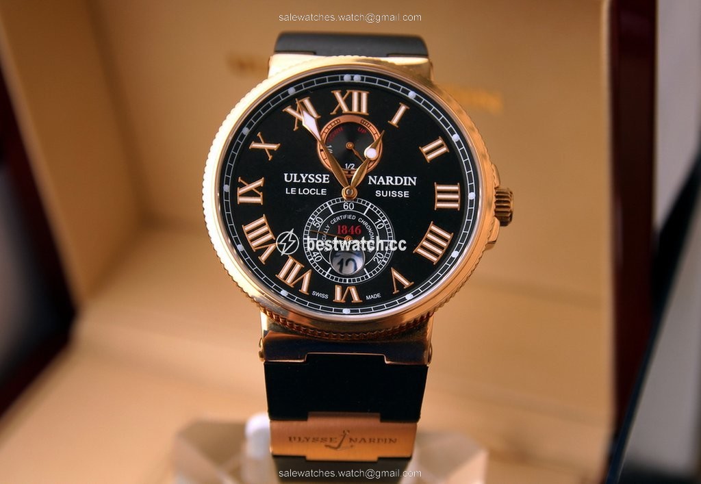 IMG_9085 Ulysse Nardin Marine Chronometer Manufacture Mens watch Unisex Automatic Rose gold 1186-126-3 62 Replica 2