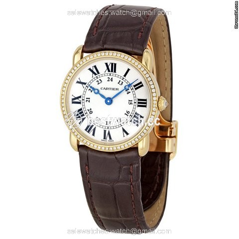 Cartier Ronde Louis Cartier Womens watch Quartz Yellow gold WR000151 Replica 2
