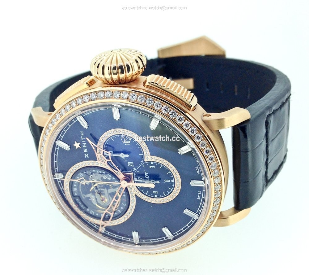 IMG_9085 Zenith Pilot Type 20 Tourbillon Mens watch Unisex Automatic Rose gold 22.2430.4035 29C714 Replica 2