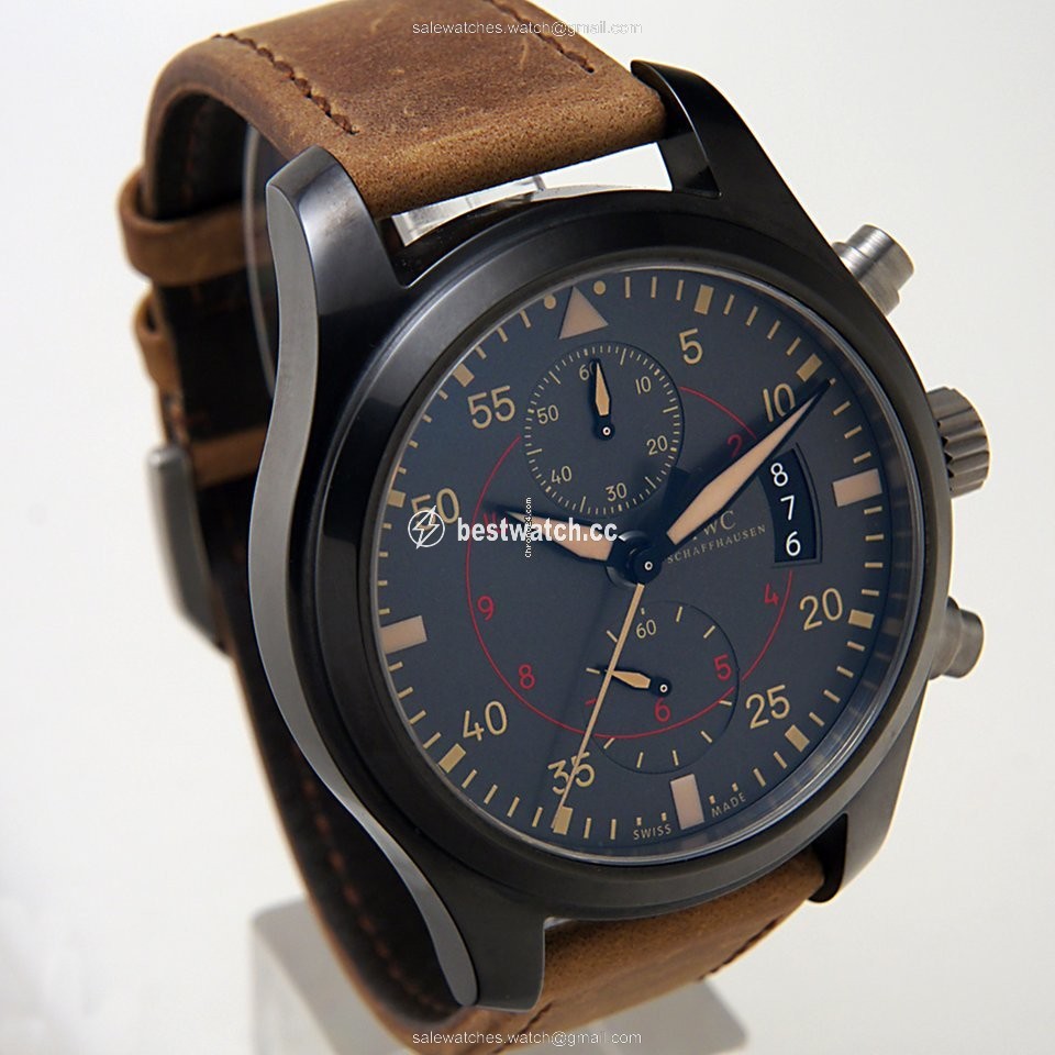 IMG_9085 IWC Pilot Chronograph Top Gun Miramar Manual winding Ceramic 388002 Replica 2
