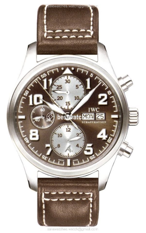 IMG_9085 IWC Pilot Chronograph Mens watch Unisex Automatic White gold IW371708 Replica 2