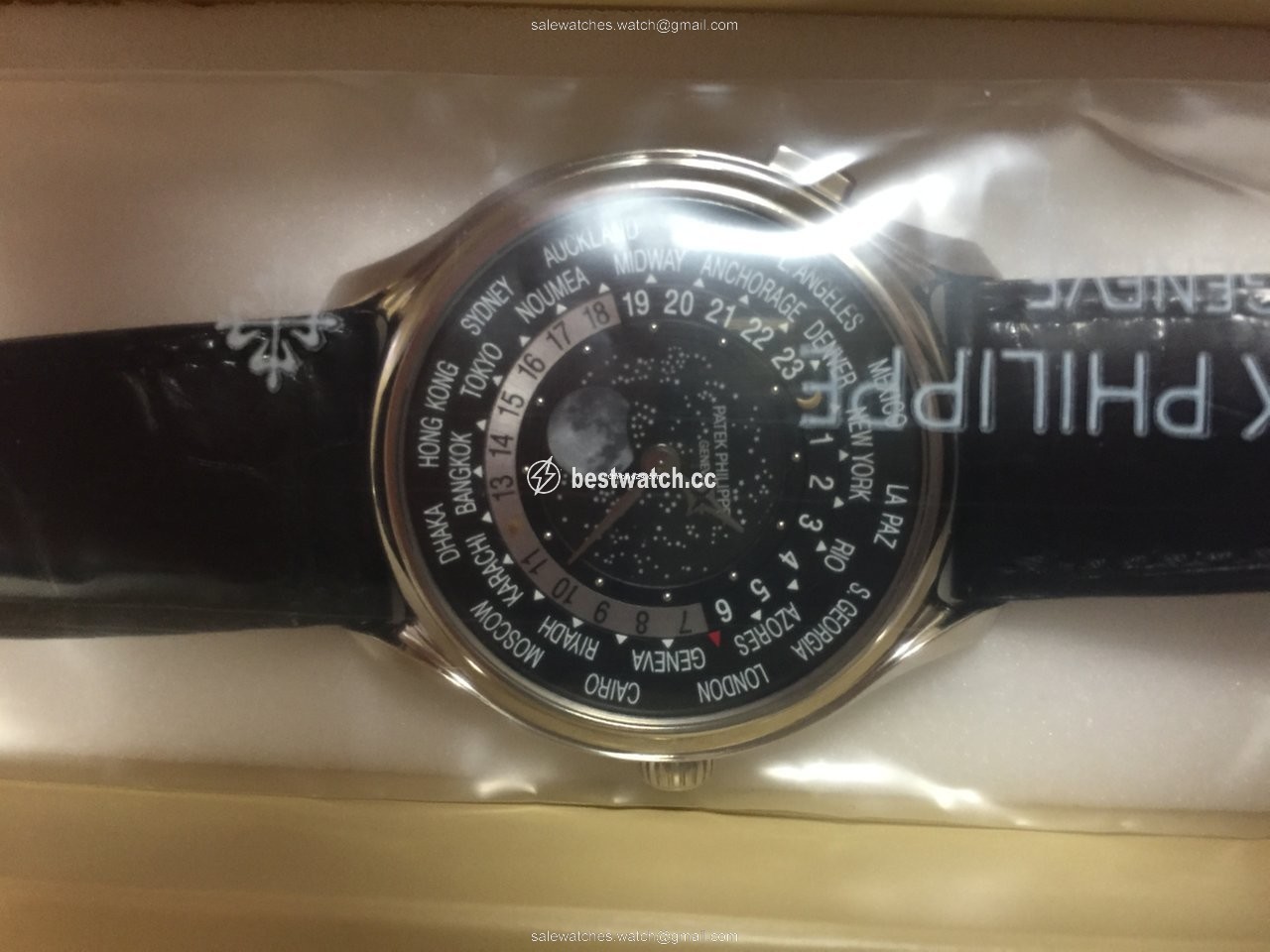 IMG_9085 Patek Philippe World Time Mens watch Unisex Automatic White gold 5575G 5575G-001 Replica 2