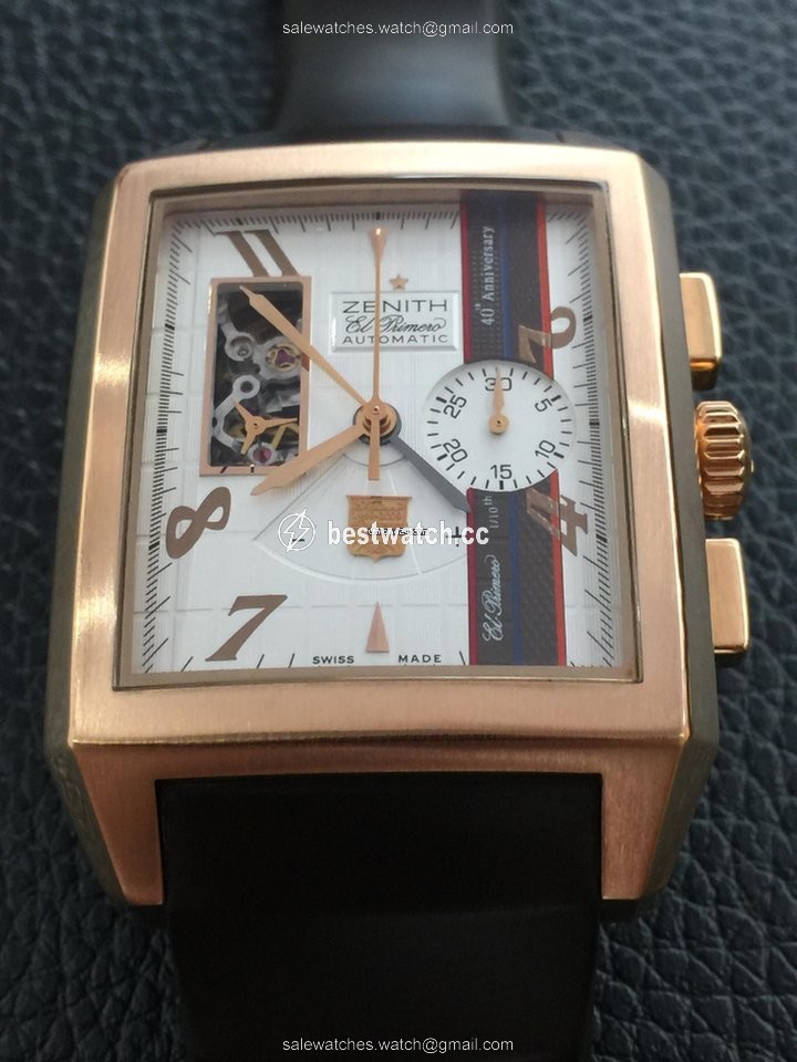 IMG_9085 Zenith Mens watch Unisex Automatic Rose gold 18 0550 4021 Replica 2