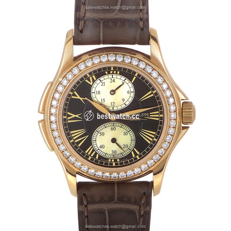 IMG_9085 Patek Philippe Travel Time Womens watch Manual winding Yellow gold 4934R Replica 2