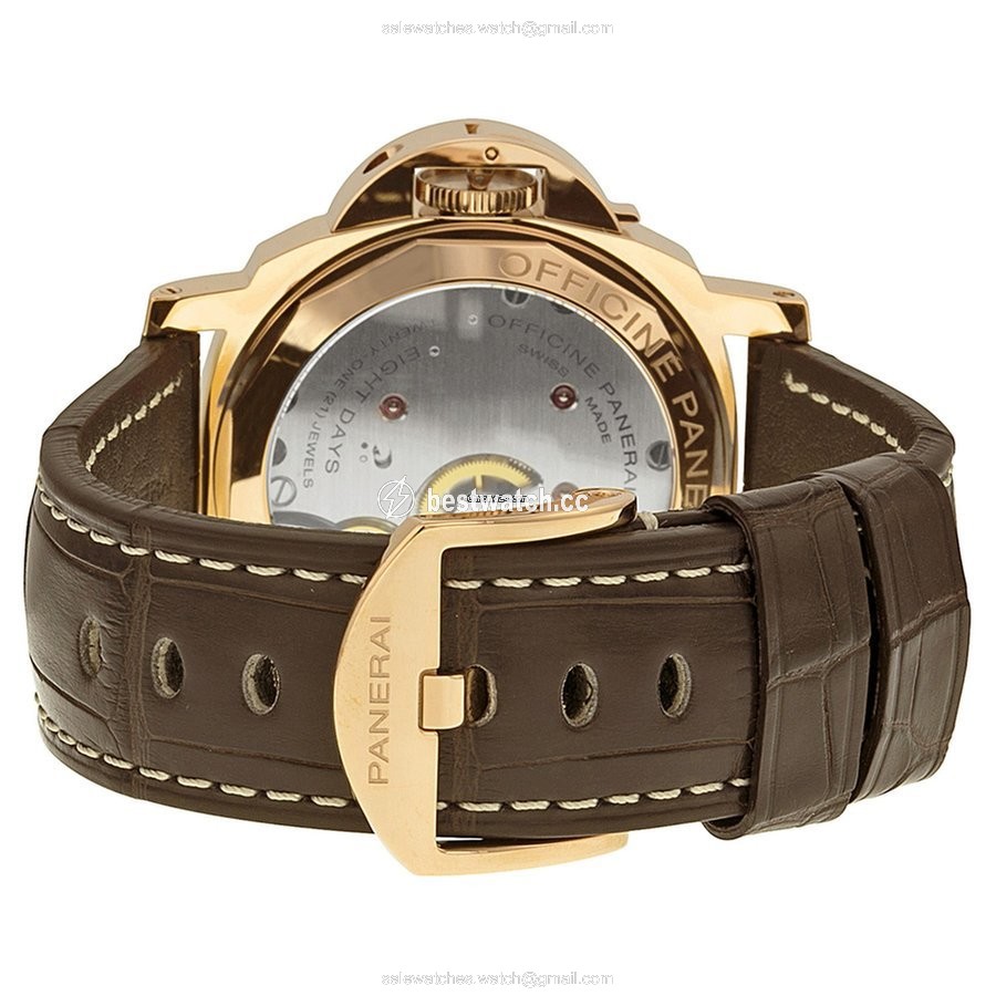 IMG_9085 Panerai Luminor Marina 8 Days Mens watch Unisex Manual winding Rose gold PAM00511 Replica 2
