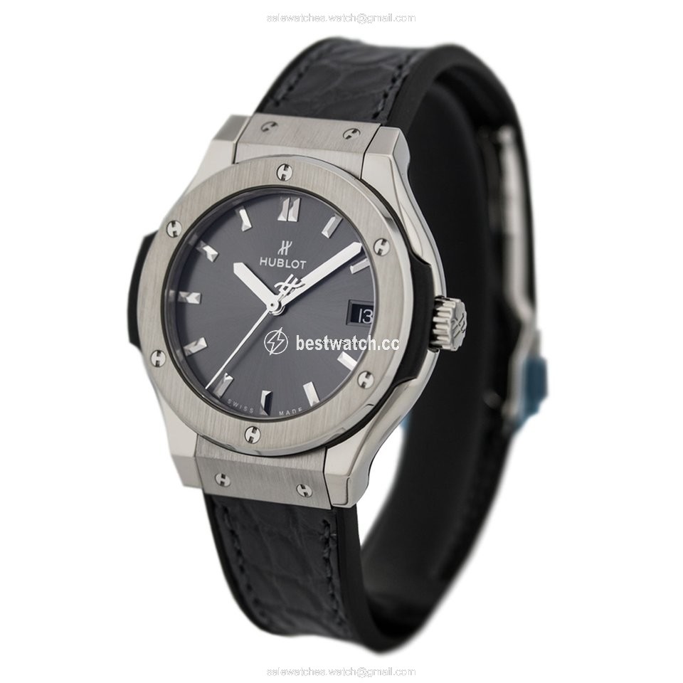 Hublot Classic Fusion Racing Grey Womens watch Quartz Titanium 581.NX.7071.LR Replica 2