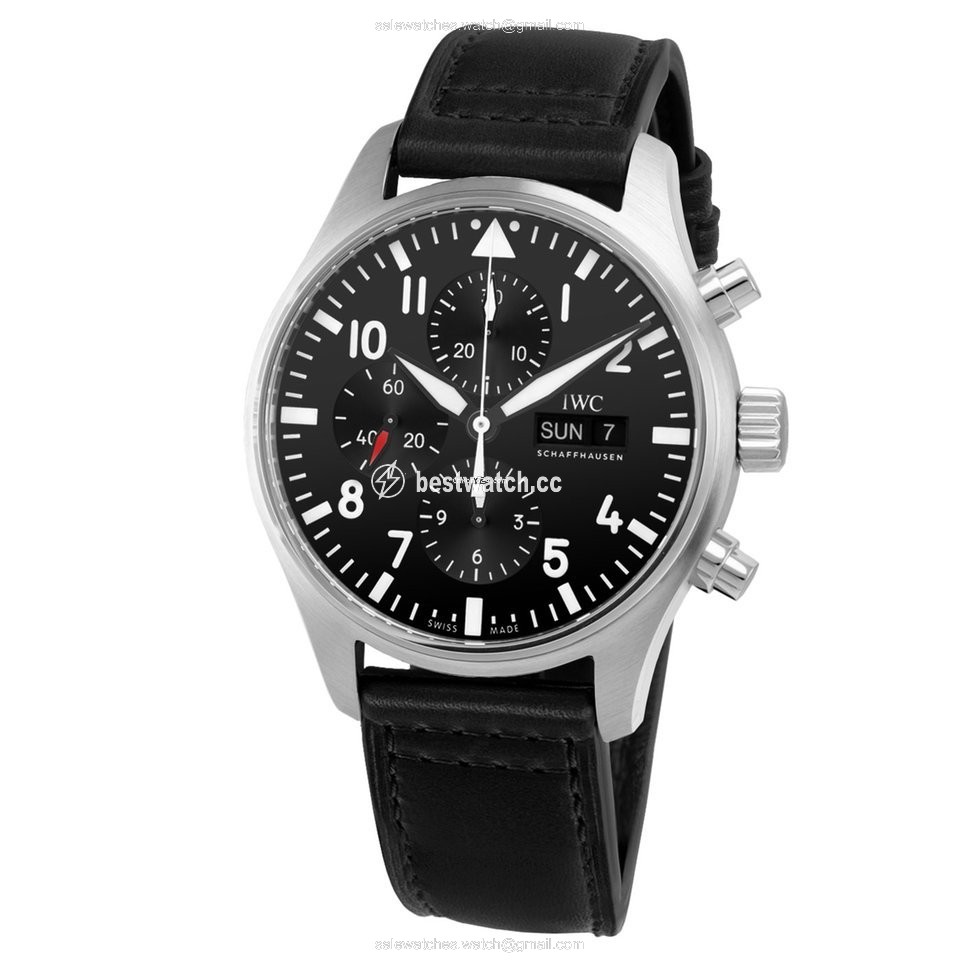 IMG_9085 IWC Pilot Chronograph Mens watch Unisex Manual winding Steel IW377709 Replica 2