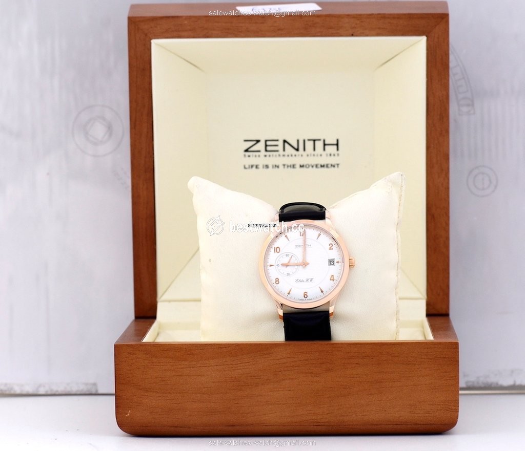 IMG_9085 Zenith Elite Mens watch Unisex Manual winding Rose gold 17-1125-680 Replica 2