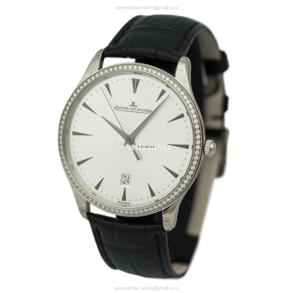 IMG_9085 Jaeger-LeCoultre Master Ultra Thin Date Mens watch Unisex Automatic White gold Q1283501 or 1283501 Replica 2