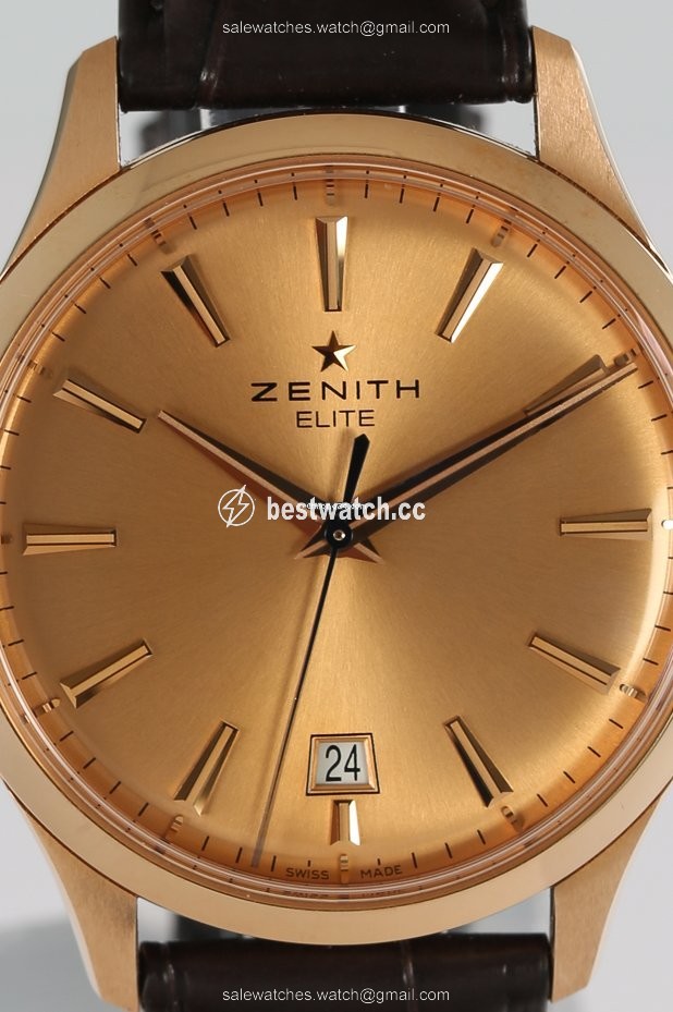 IMG_9085 Zenith Captain Central Second Mens watch Unisex Automatic Rose gold 18.2020.670 Replica 2
