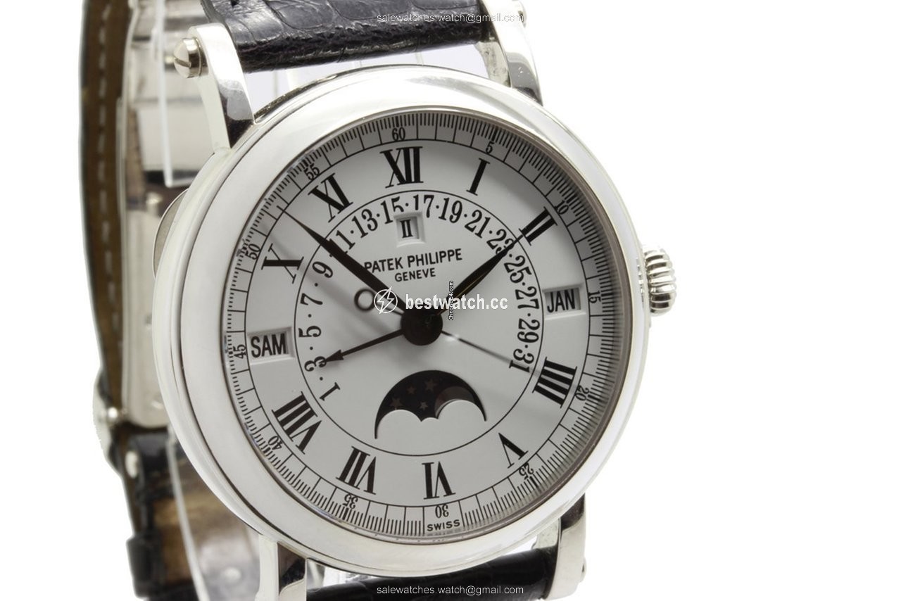 IMG_9085 Patek Philippe Perpetual Calendar Mens watch Unisex Automatic Platinum 5059P-011 Replica 2