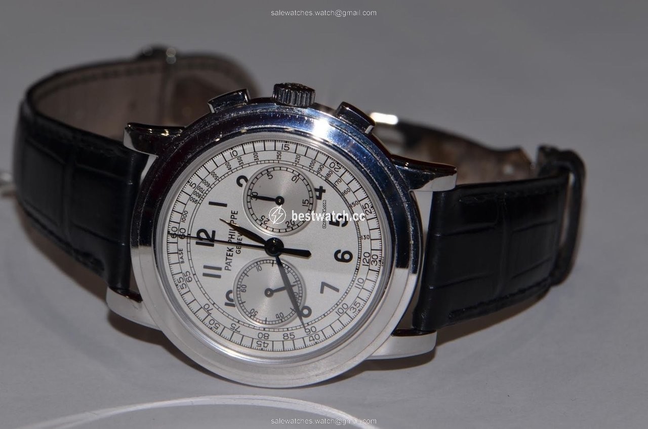 Patek Philippe Chronograph Mens watch Unisex Automatic White gold 5070G Replica 2