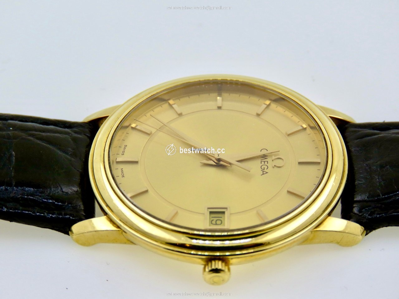 IMG_9085 Omega Mens watch Unisex Quartz Yellow gold 46101102 Replica 2