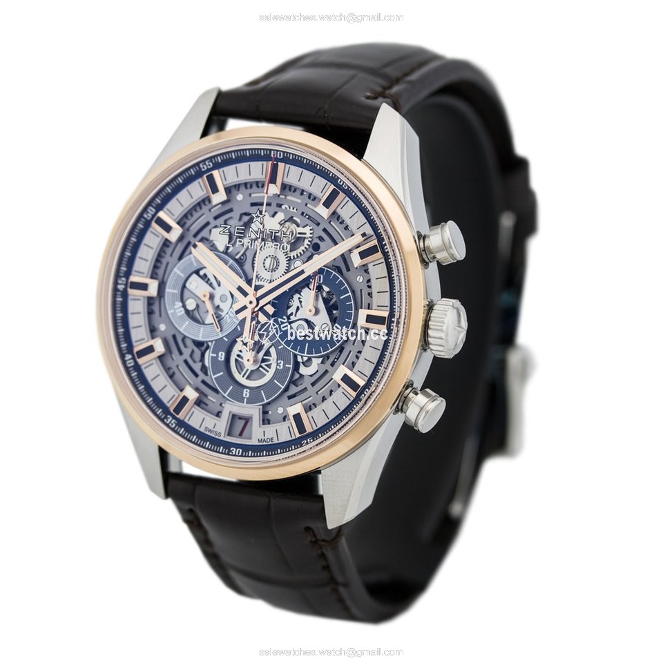 Zenith El Primero Chronomaster Mens watch Unisex Automatic Gold Steel 51.2081.400 78.C810 Replica 2