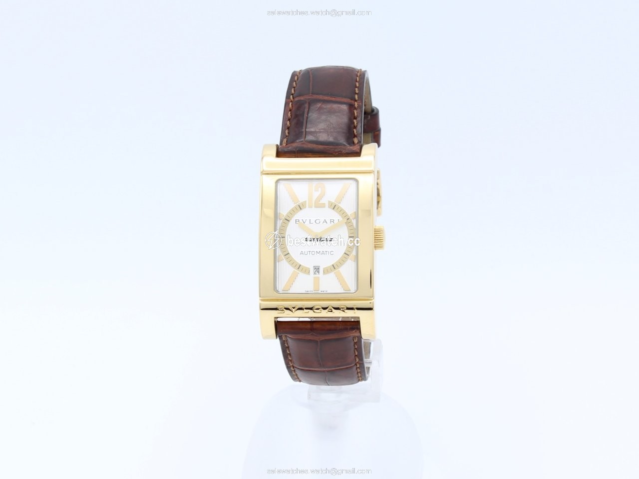 Bulgari Rettangolo Mens watch Unisex Automatic Yellow gold L2865 Replica 2
