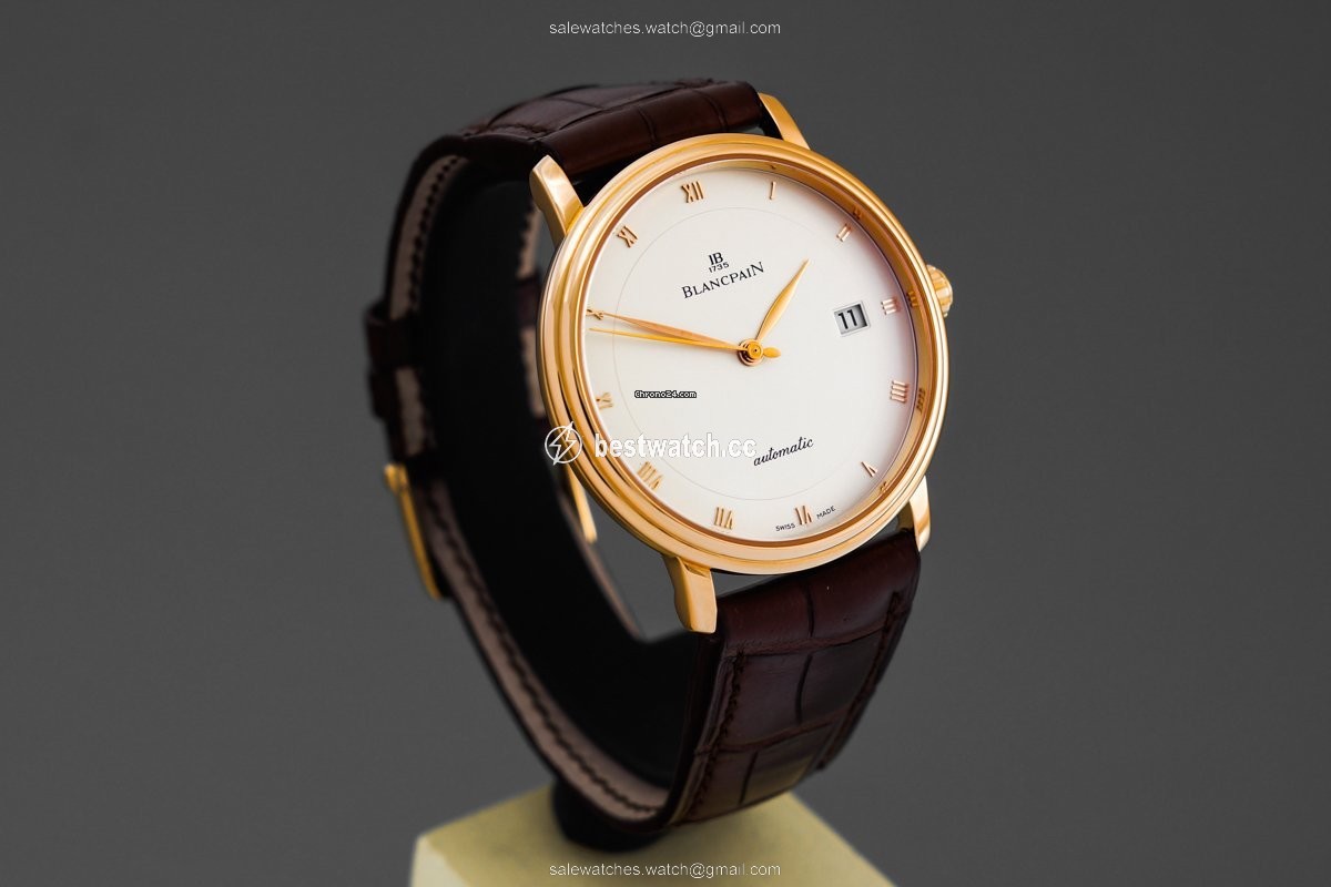 IMG_9085 Blancpain Villeret Ultra-Slim Mens watch Unisex Automatic Rose gold 6223-3642-55 Replica 2