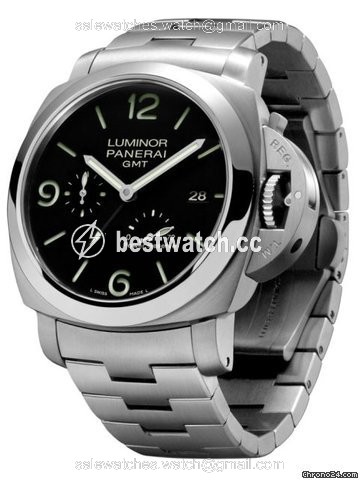 IMG_9085 Panerai Luminor 1950 3 Days GMT Power Reserve Automatic Mens watch Unisex Automatic Steel PAM00347 Replica 2