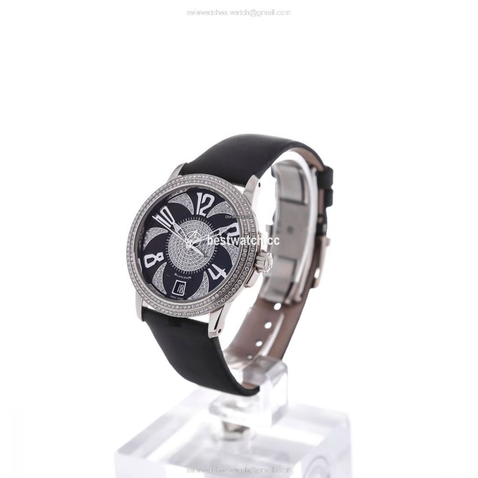 IMG_9085 Blancpain Women Womens watch Automatic White gold 3300-3555-52B Replica 2