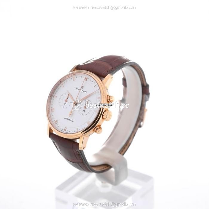 IMG_9085 Blancpain Villeret Mens watch Unisex Automatic Rose gold 4082-3642-55A Replica 2