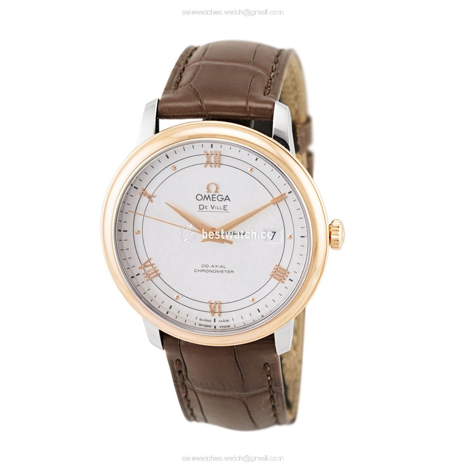 Omega De Ville Prestige Mens watch Unisex Automatic Gold Steel 424.23.40.20.02.002 Replica 2