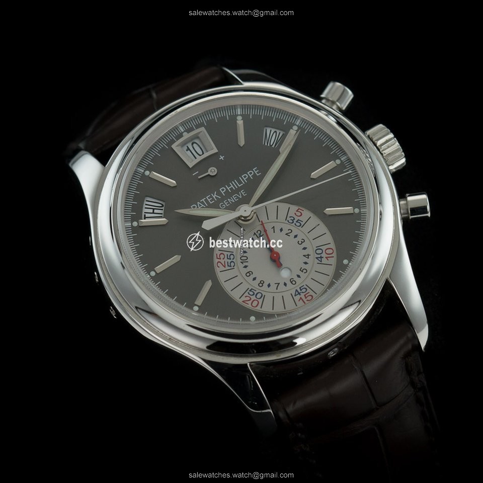 IMG_9085 Patek Philippe Annual Calendar Chronograph Mens watch Unisex Automatic Platinum 5960P Replica 2