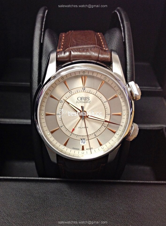 Oris Artelier Alarm Mens watch Unisex Automatic Steel 01 908 7607 4051 Replica 2