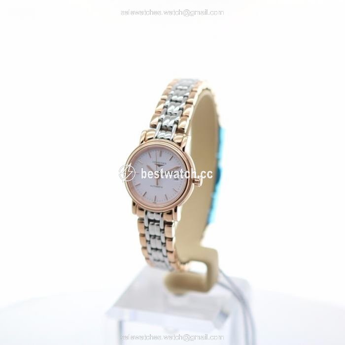IMG_9085 Longines Presence Womens watch Automatic Gold Steel L4.321.1.12.7 Replica 2