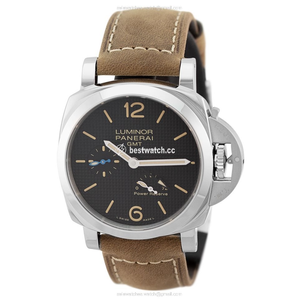 IMG_9085 Panerai Luminor 1950 3 Days GMT Power Reserve Automatic Mens watch Unisex Automatic Steel PAM01537 or PAM1537 Replica 2