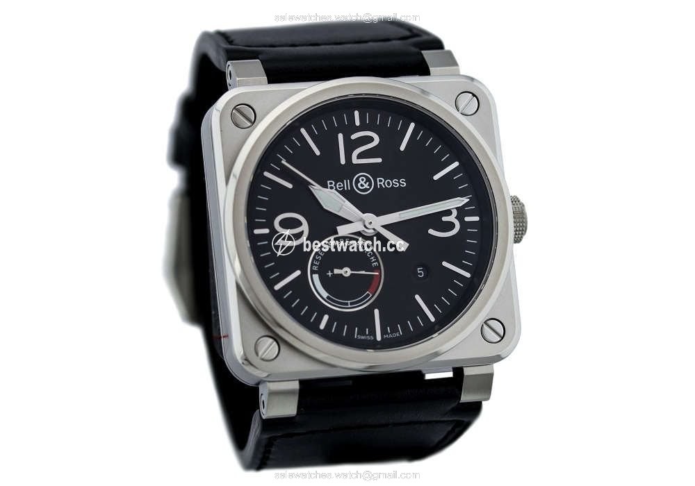 Bell & Ross BR 03-97 Reserve de Marche Mens watch Unisex Automatic Steel BR0397-BL-SI SCA Replica 2