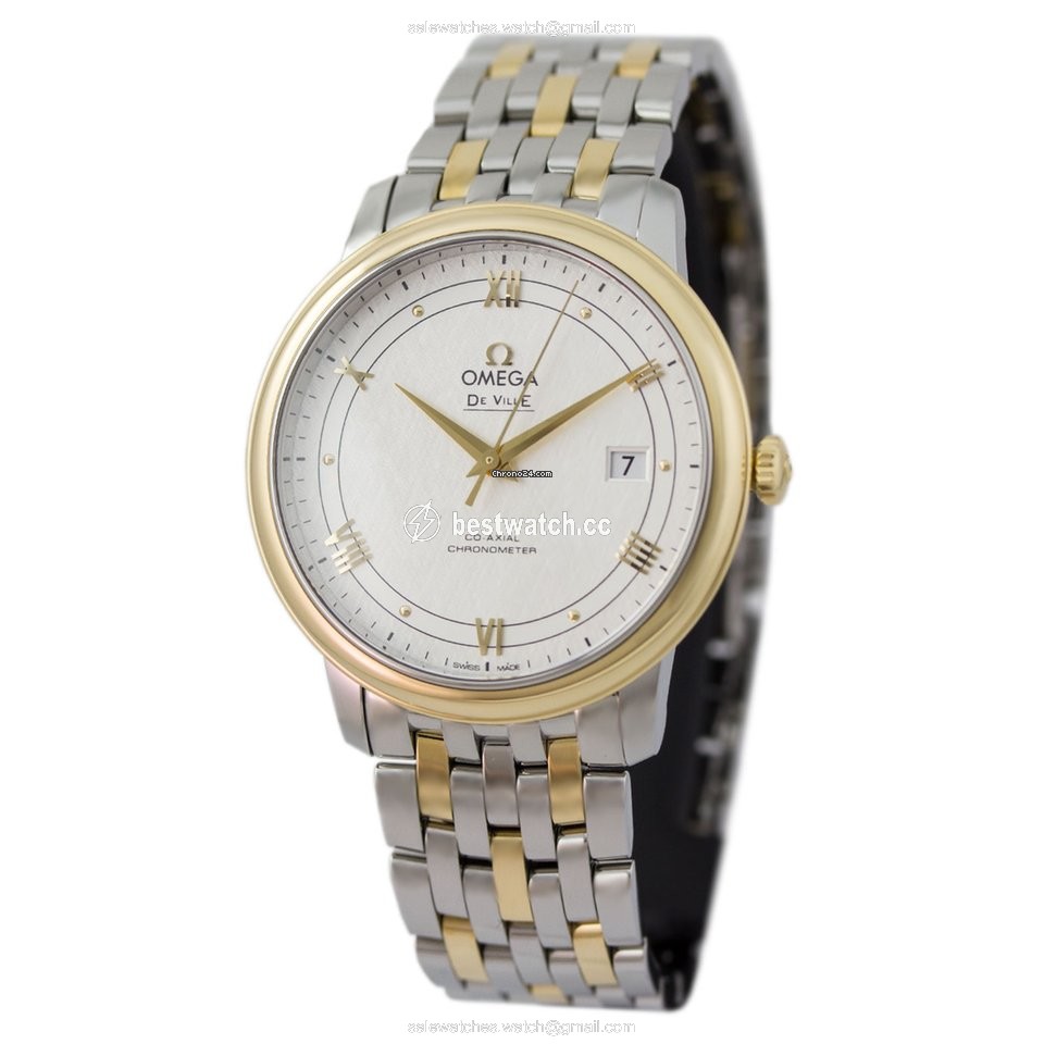 Omega De Ville Prestige Mens watch Unisex Automatic Gold Steel 424.20.40.20.02.001 Replica 2