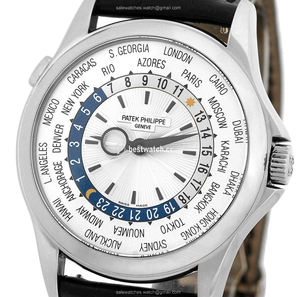 IMG_9085 Patek Philippe World Time Mens watch Unisex Automatic White gold 5130-G Replica 2