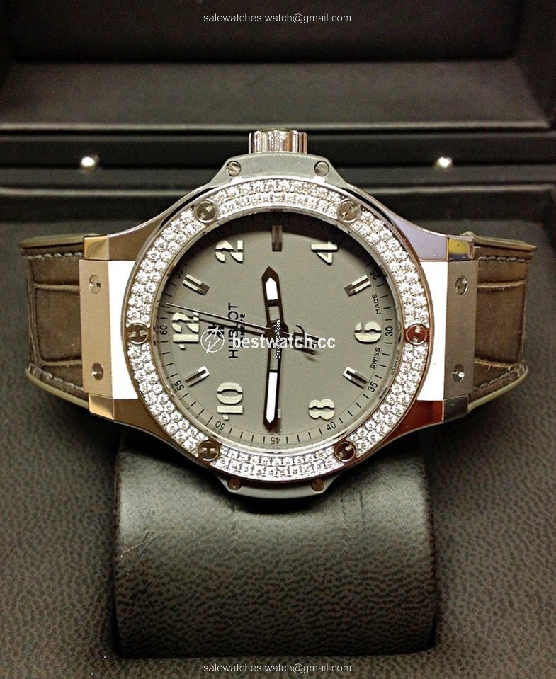 IMG_9085 Hublot Big Bang 38 mm Womens watch Quartz Steel 361.ST.5010.LR.1104 Replica 2