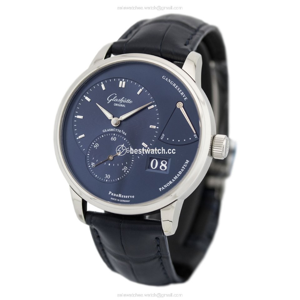 IMG_9085 Glashutte Original PanoReserve Mens watch Unisex Manual winding Steel 1-65-01-26-12-55 or 65-01-26-12-55 Replica 2