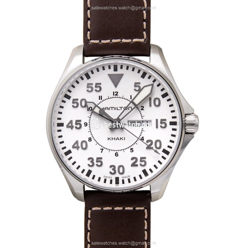 IMG_9085 Hamilton Khaki Pilot Mens watch Unisex Quartz Steel H64611555 Replica 2