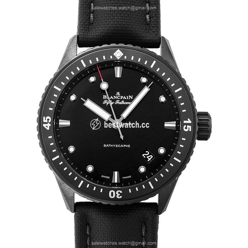 IMG_9085 Blancpain Fifty Fathoms Bathyscaphe Mens watch Unisex Automatic Ceramic 5000-0130-B52 A Replica 2